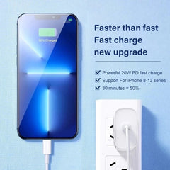 PD 20W Original For iPhone 13 12 11 14 Pro Max USB C Fast Charger For iPhone 14 Plus XR X XS MAX iPad Air Fast Charging Cable