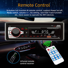 X-REAKO JSD-520 Car Radio 1Din FM MP3 Player Audio Stereo AUX Input USB/SD Charging Function with Remote Control In Dash Music