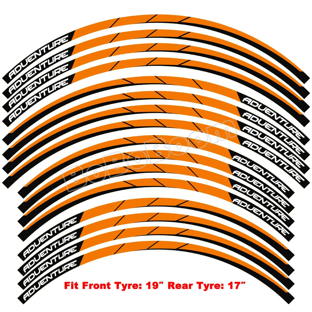 Motorcycle wheel Stickers Racing Rim Decals Reflective 21&#39;&#39;19&#39;&#39; 18&#39;&#39;17&#39;&#39; Tape For KTM SUPER 1290 ADVENTURE Adv 990 1190 1090