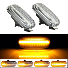 For Audi A3 8P A4 B6 B7 A8 A6 S6 C5 C6 4f Pre-facelift 2PCS LED Dynamic Side Marker Turn Signal Light Sequential Lamp