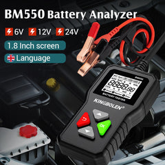 KINGBOLEN BM560 BM550 Car Battery Tester 24V 6V 12V Detect Auto Battery Analyzer 100-2000 CCA Battery Waveform Car Battery Tool