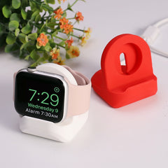 Silicone Charge Stand Holder Station dock For iWatch Vertical Base Station Charger Cable for Apple Watch Series 1/2/34/5/SE/6