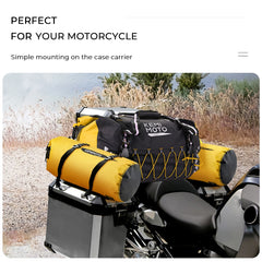 KEMIMOTO Motorcycle Bag Waterproof PVC Tail Bags Reflective Tail Duffle Bag Saddle Dry Luggage Outdoor Bag For  BMW For Yamaha