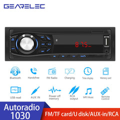 Gearelec Car radio 1 Din Bluetooth Radio Car MP3 Player FM USB Auto Stereo Audio Stereo Digital Audio FM Music Stereo Autoradio