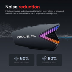 GEARELEC X3 Bluetooth 5.0 Motorcycle Helmet Headset IP65 Waterproof Wireless Earphones Supports Hands Free Call Music