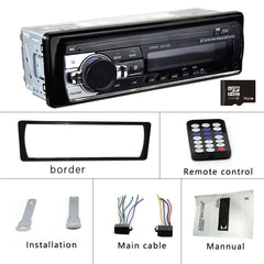 Podofo JSD-520 Car Radio In Dash 1 Din Tape Recorder MP3 Player FM Audio Stereo USB/SD AUX Input ISO Port Bluetooth Autoradio