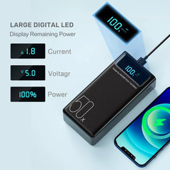 Power Bank 50000mAh Large Capacity LED Powerbank 50000 mAh 2.1A Fast Charging External Battery Charger For iPhone Xiaomi Samsung