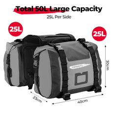 Motorcycle Saddlebag Waterproof Side Bag For BMW R1250GS R1200GS F850GS F750GS LC ADV Adventure For Suzuki V-Strom Luggage Bags