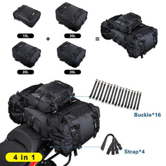 Rhinowalk Motorcycle Rear Bag 30L 20L 10L Motor Side Tail Bag Waterproof Inner Bag  Saddle Storage Bag Mocycle Case Luggage