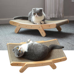 Wooden Cat Scratcher Scraper Detachable Lounge Bed 3 In 1 Scratching Post For Cats Training Grinding Claw Toys Cat Scratch Board