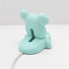 New Silicone Charger Stand For Apple Watch Serie 7 6 5 4 3 2 SE For Iwatch Cartoon Cute Bear Charging Desktop Holder Accessories