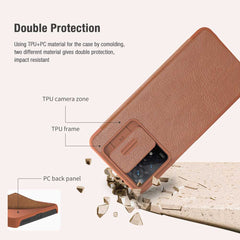 For Xiaomi Redmi Note 11 Pro Case NILLKIN Qin Leather Lens Protection Cover For Note 11 Pro 5G Slide Camera Case For Note 11Pro+