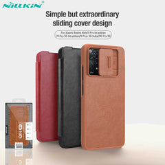 For Xiaomi Redmi Note 11 Pro Case NILLKIN Qin Leather Lens Protection Cover For Note 11 Pro 5G Slide Camera Case For Note 11Pro+