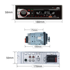 X-REAKO JSD-520 Car Radio 1Din FM MP3 Player Audio Stereo AUX Input USB/SD Charging Function with Remote Control In Dash Music