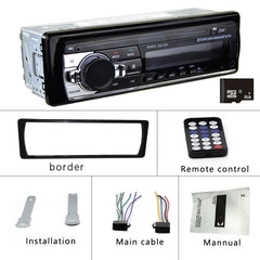 Podofo JSD-520 Car Radio In Dash 1 Din Tape Recorder MP3 Player FM Audio Stereo USB/SD AUX Input ISO Port Bluetooth Autoradio