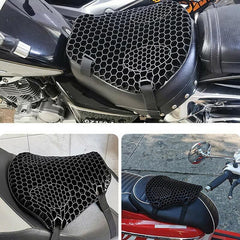 Motorcycle Honeycomb Gel Seat Cushion 3D Mesh Fabric Comfort Autobike Decompression Cover Shock Absorbing Relief Cushions