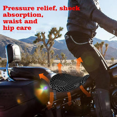 Motorcycle Honeycomb Gel Seat Cushion 3D Mesh Fabric Comfort Autobike Decompression Cover Shock Absorbing Relief Cushions