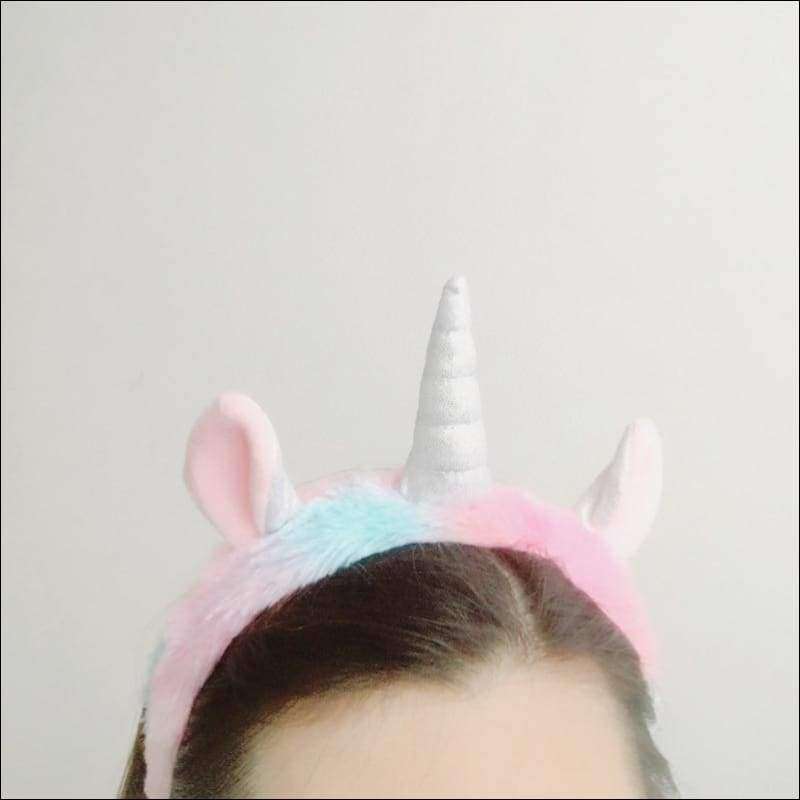 Rainbow Unicorn Slippers,Cozy Blinders,Fluffy Drawstring Bags,Plush Head Bands | Heccei