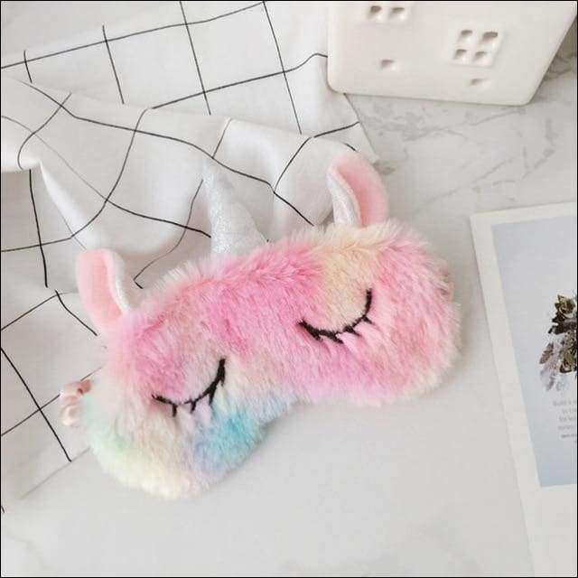 Rainbow Unicorn Slippers,Cozy Blinders,Fluffy Drawstring Bags,Plush Head Bands | Heccei